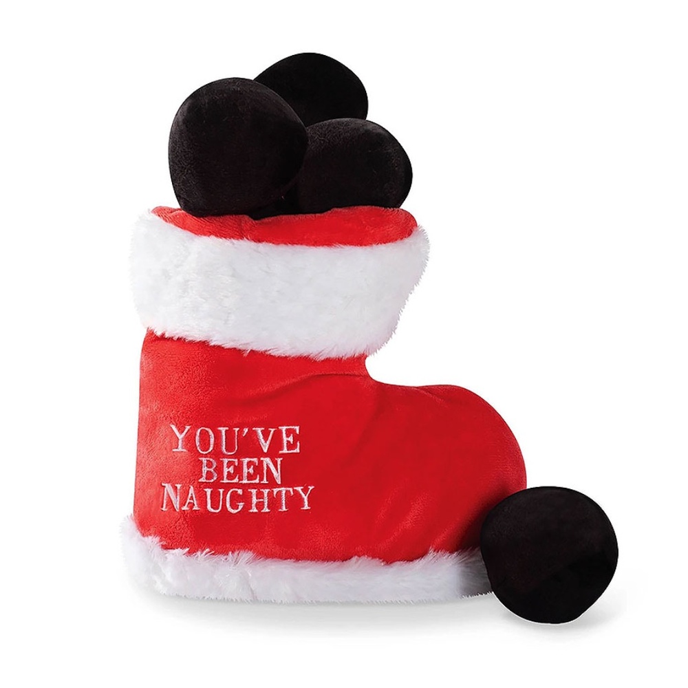 Plush Interactive Christmas Stocking & Coal Dog Toy